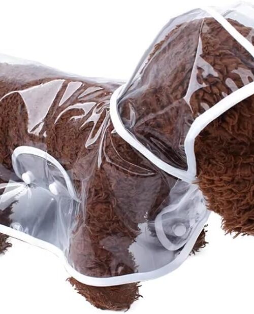 Pet Dog Raincoat,Waterproof Jacket, Dog Rain Poncho Portable Raining Coat Breathable Lightweight Breathable Lightweight Suitable for Neck 42 cm, Length 41cmChest 60cm(Large)